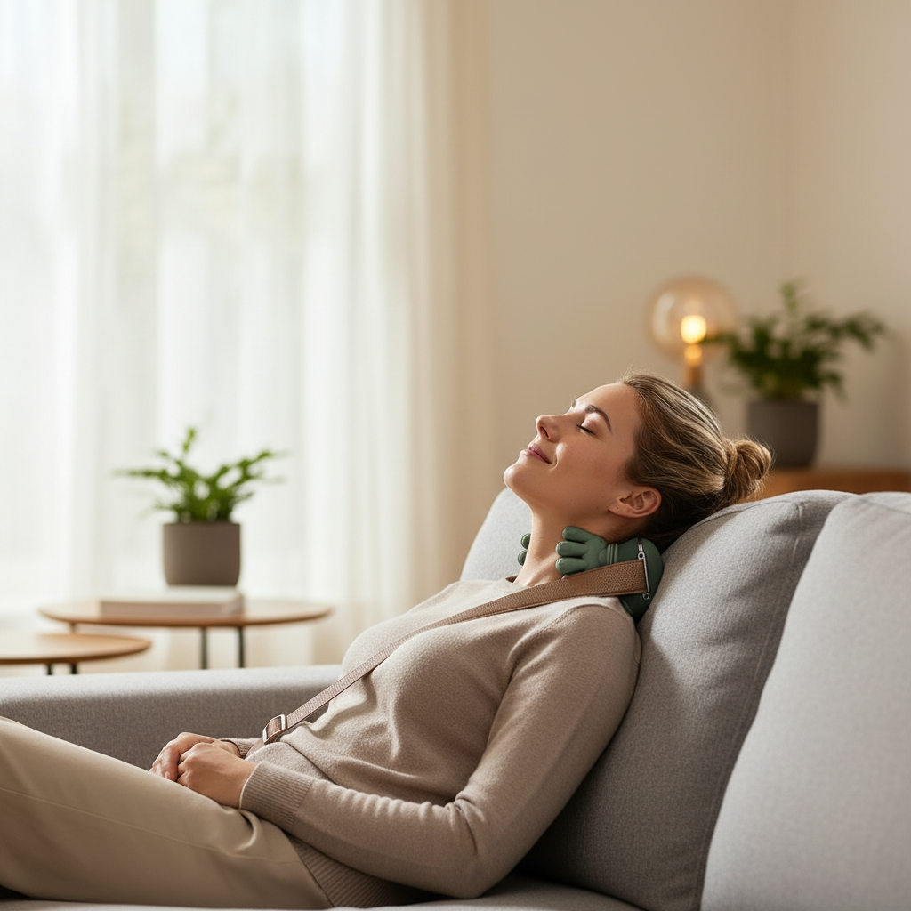 4D Bionic Finger Neck Shoulder Massager Wireless Neck Cervical Trapezius Kneading Massage Shawl Brushless Motor Neck masajeador