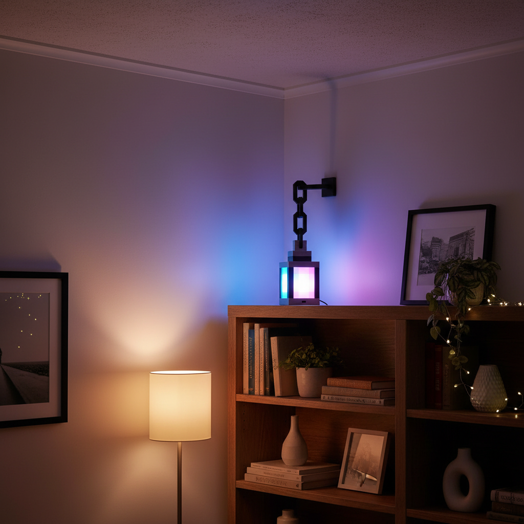 Pixel Style Night Light Portable Lantern Tabletop Ornament 16 Colors Lantern DIY Interior Decoration Festival Atmosphere Light